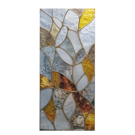 Window Privacy Film Static Window Clings Decorative Plants Butterflies Non-Adhesive Sticker Sun Blocking