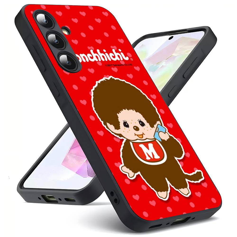 Klasyczny Popularny M-MonchhichiS Do Samsung Galaxy S25 S24 S23 Ultra S22 S21 Plus S20 Czarny Miękki Silikonowy Pokrowiec Ochronny
