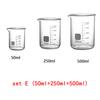 3pcs Glass Measuring Cup Set Clear Scale Cup Heat-resistant Beaker Kitchen Baking Measuring Cup Set Laboratory Container Jugs