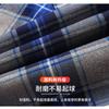 Men Fleece Lined Thick Warm Plaid Long Sleeve Stand Collar Casual Business Shirt