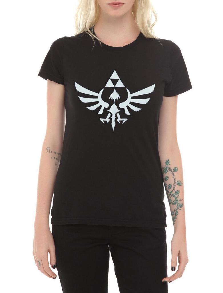 The Legend Of Zelda Juniors Triumphierendes Triforce-Emblem Schwarzes Shirt