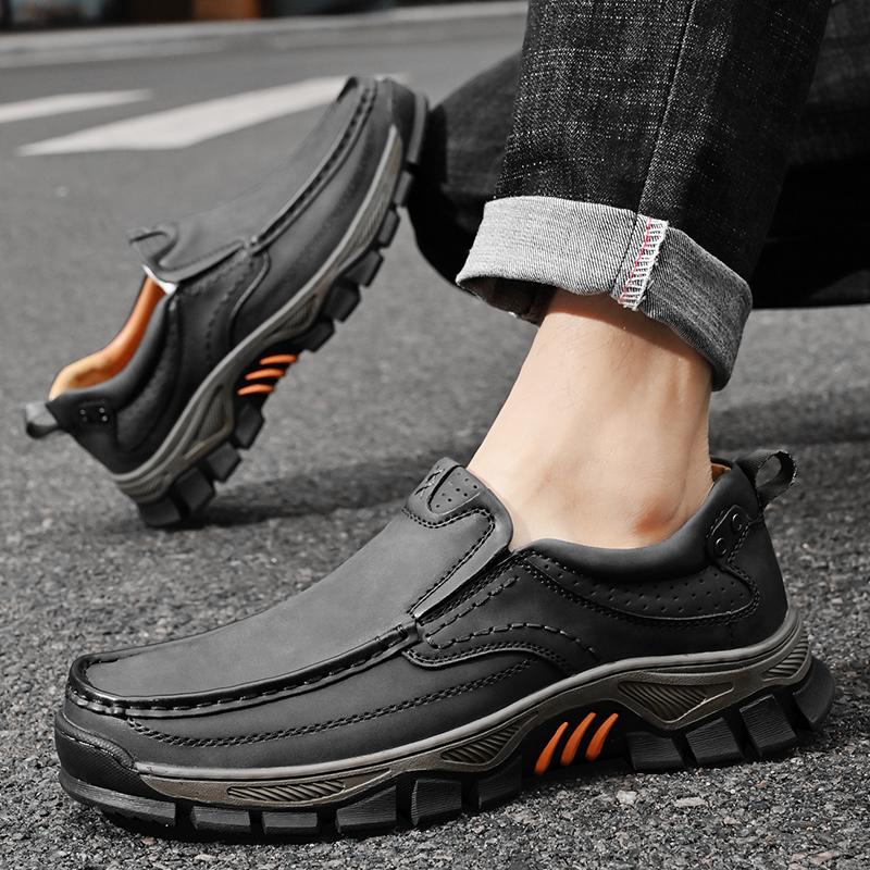 New Leather Casual Business Shoes Outdoor Men's Comfort Loafers Fashion Soft Classic Driving Footwear Non-slip Walking Shoes