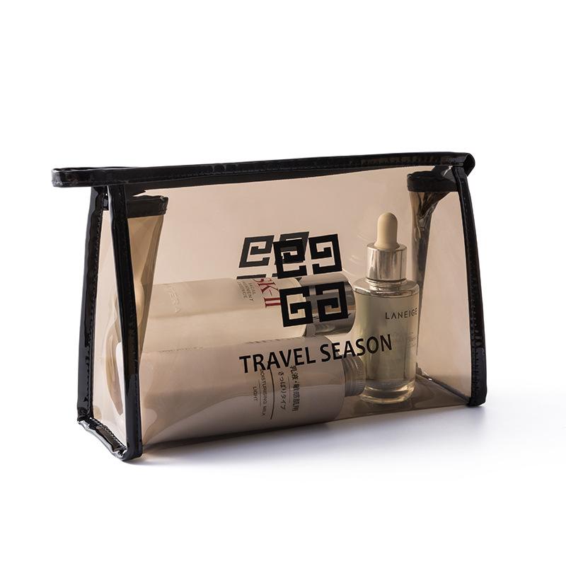 Large Capacity Transparent Waterproof PVC Cosmetic Bag Travel Cosmetic Storage Bag Portable Transparent Toiletries Bag PVC Wash Bag