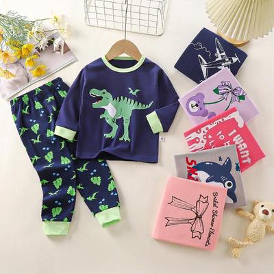 Children's Underwear Set Made of Pure Cotton Autumn New Item, Boys' Pajamas, Girls' Home Clothes, Baby's Autumn Clothes, Children's Clothing