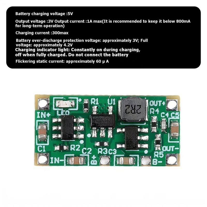J1UL1N Power Module DC-DC Buck Step Down Converter 4.2V To 3V 5Pcs 4.2V To 3V Output Module Replaces AA AAA Dry Battery