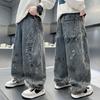 Children's Clothing Boys' Pants 2026 New Denim Spring Boys' Spring and Autumn Styles Mid To Large Children's Casual Pants Trend