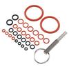 30 piezas Juntas tóricas de silicona para máquina de café con herramienta llave para reparación de máquina de café Kit de reparación de juntas tóricas de silicona Juego de mantenimiento