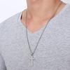 Classic Men Cross Pendant Necklace For Male Stainless Steel Necklace Statement Cruz Jewelry 24" Link Chain