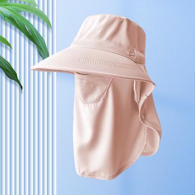 Sonnenkappe atmungsaktive Gesichtsmaske Nackenschutz integrierter Sonnenhut UV-Schutz Outdoor-Sonnenhut Sommer