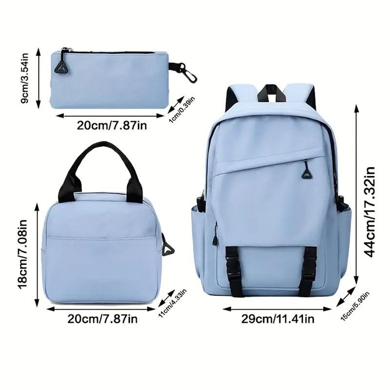 Cartoon Laptop Backpack Set for Students 3-Piece with Lunch Bag and Pencil Case, Large Capacity School Bag for Boys Girls