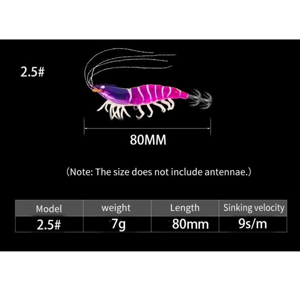 105mm 11g Squid Jig Slow Sinking Lure Luminous Artificial Calamar Webfoot Wood Shrimp Octopus Bait Sea Fishing Lures Sea Fishing