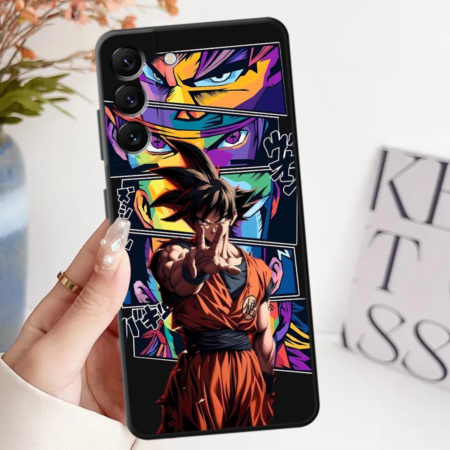 Case for Samsung Galaxy A35 A25 A71 A24 A55 A22 A52 A51 A73 A26 A72 A41 A23 A53 A36 A32 Black Soft Phone Cover Dragon Ball Son