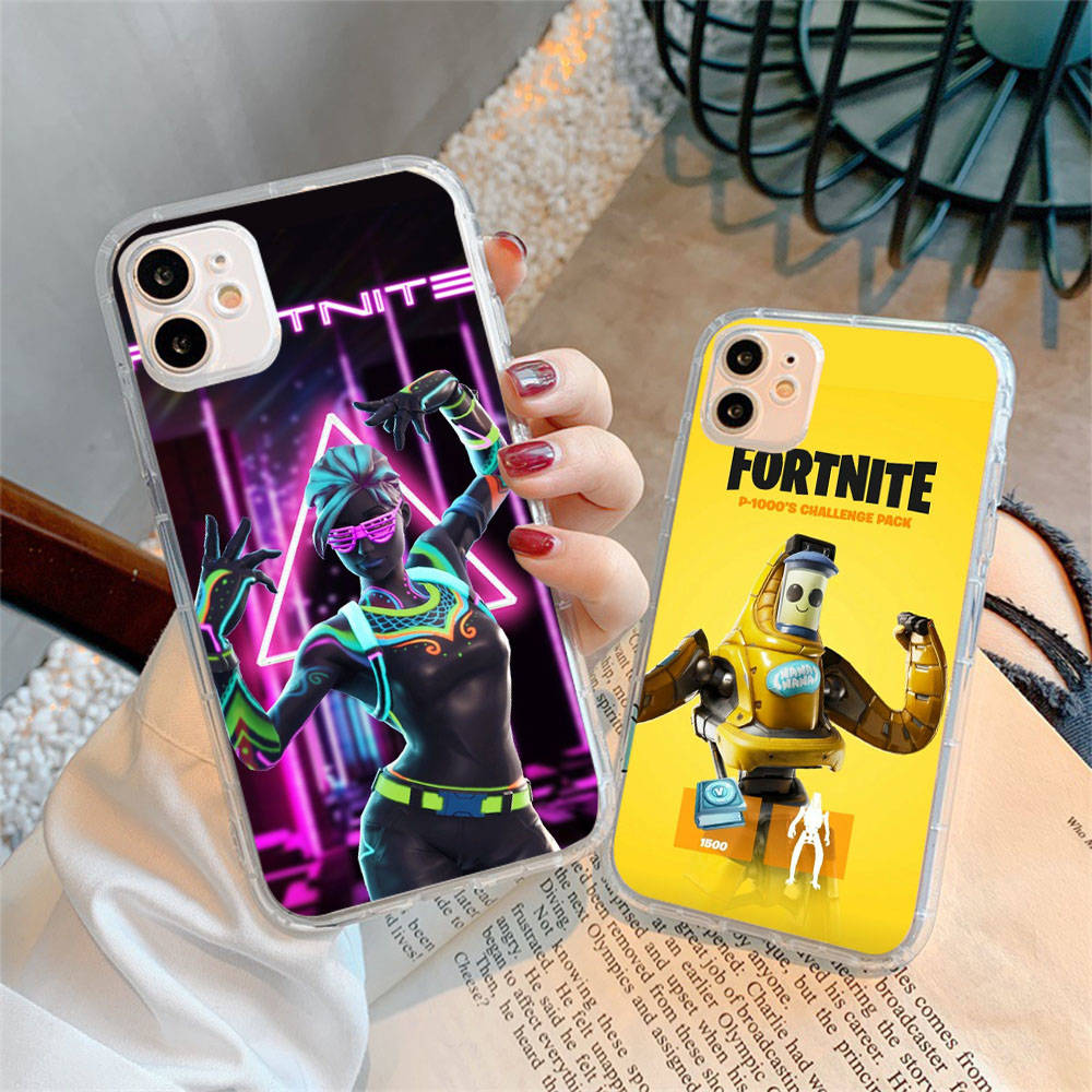 Hülle für Samsung A04 A14 A23 A34 A54 M23 M33 M52 M53 Realme 10 9 C30S C35 C55 VIVO Y02S Y21 Y51 X80 Pro Transparente Hülle FI3 Fortnite Lustig