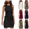 Women's Summer Casual Sleeveless Round Neck Tight-fitting Dress