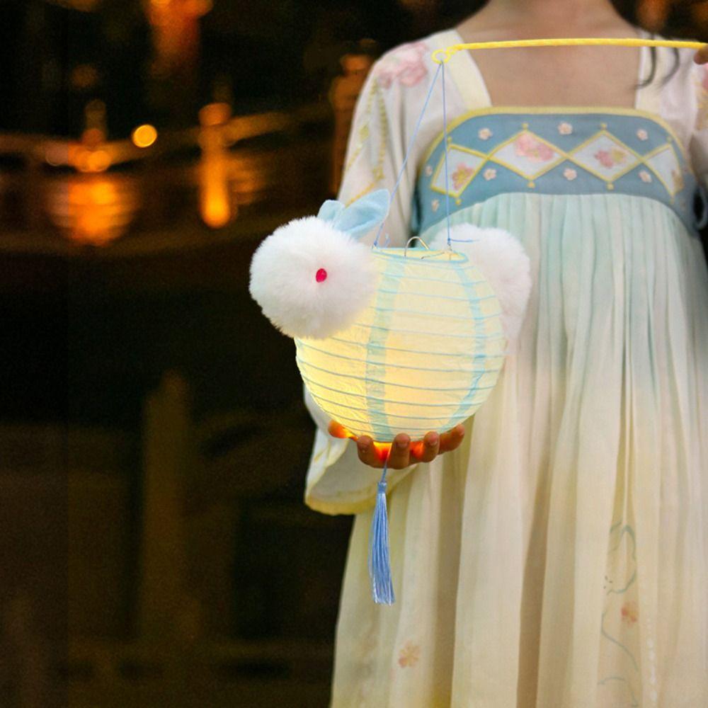 Portable Chinese Rabbit Lantern Traditional LED Lantern Toys Antique Lantern  New Year