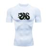 High Elasticity Men Sports T-shirt Training Gym Jogging Running Workout Compression Rashgard Tops Short Sleeve Sweat Absorbing Tight Fit