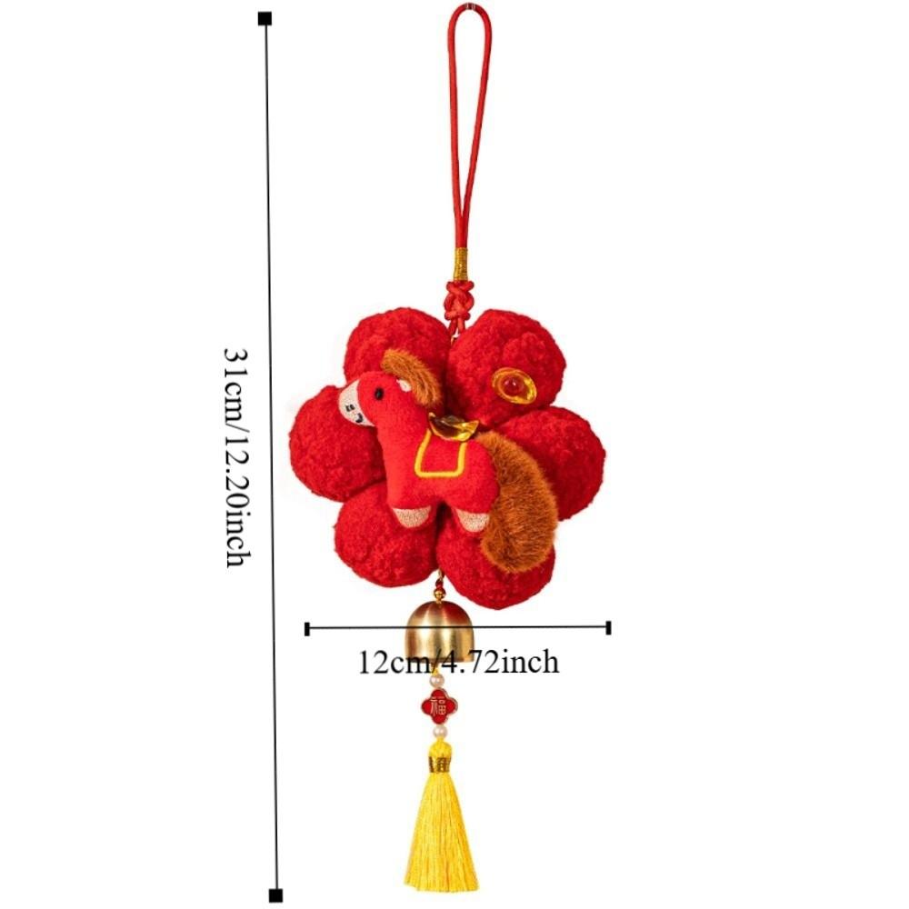New 2026 New Year Pendant Ball Lunar Flower Pendant Entrance Door Decor Lucky Spring Festival Decor for Living Room
