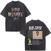Rapper Bad Bunny Album Cover Print Tshirt Debi Tirar Mas Fotos Dtmf Washed Vintage High Quality T Shirt Men Wome Y2k Hip Hoptop