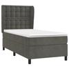3129430 vidaXL Bed with Box Spring and Mattress Dark Grey 90x200 Cm Velvet