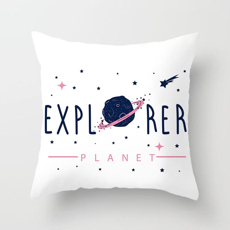 New Hand-painted Starry Sky Universe Printed Pillow Cover Home Sofa Pillow Car Cushion Back Cover