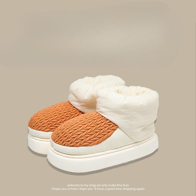 Men's Winter Fuzzy Warm Ankle Boots Waterproof Fur Lined Furry Slippers Non-slip House Slippers Home Shoes Indoor Outdoor Cozy Snow Boots for Male