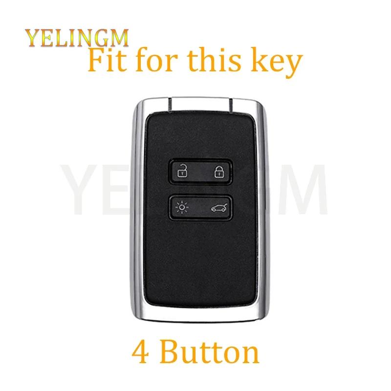 Car Key Case Cover 4 Button For Renault Koleos Kadjar Megane Talisman Captur Espace Clio - Tpu Keyring Car Accessories