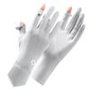 Women's UV Protection Fingerless Gloves, Mid-length Ice Silk for Driving, Cycling & Sports, Non-slip