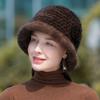 Mink fur straw hat children's autumn and winter hat fisherman hat fashion warm basin hat new woven elegant hat