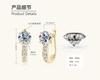 Silvere Glam New fashionable, simple and high-end moissanite earrings from Japan and South Korea, with slightly set pure silver cool ear buckles