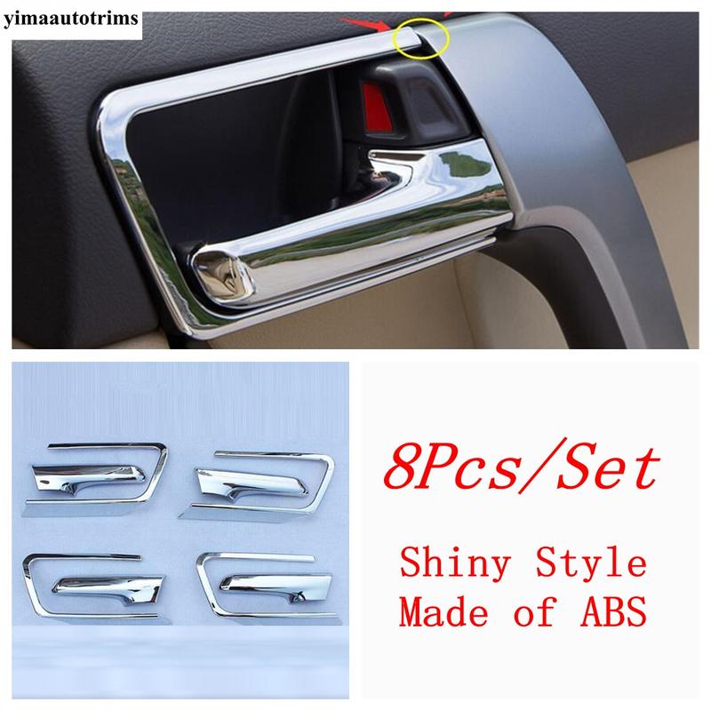 Car Inner Door Handle Bowl Decoration Cover Trim For Toyota Land Cruiser Prado FJ150 2014 - ABS Chrome Accessories Interior
