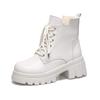 British Martin boots women's autumn and winter new casual fashion locomotive short boots women's thick-soled lace-up leather boots women
