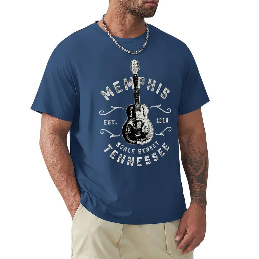 Memphis Beale Street Usa Vintage T Shirts Women Man's T-shirt Cotton Summer Tshirts Short Sleeve Graphics Tee Tops
