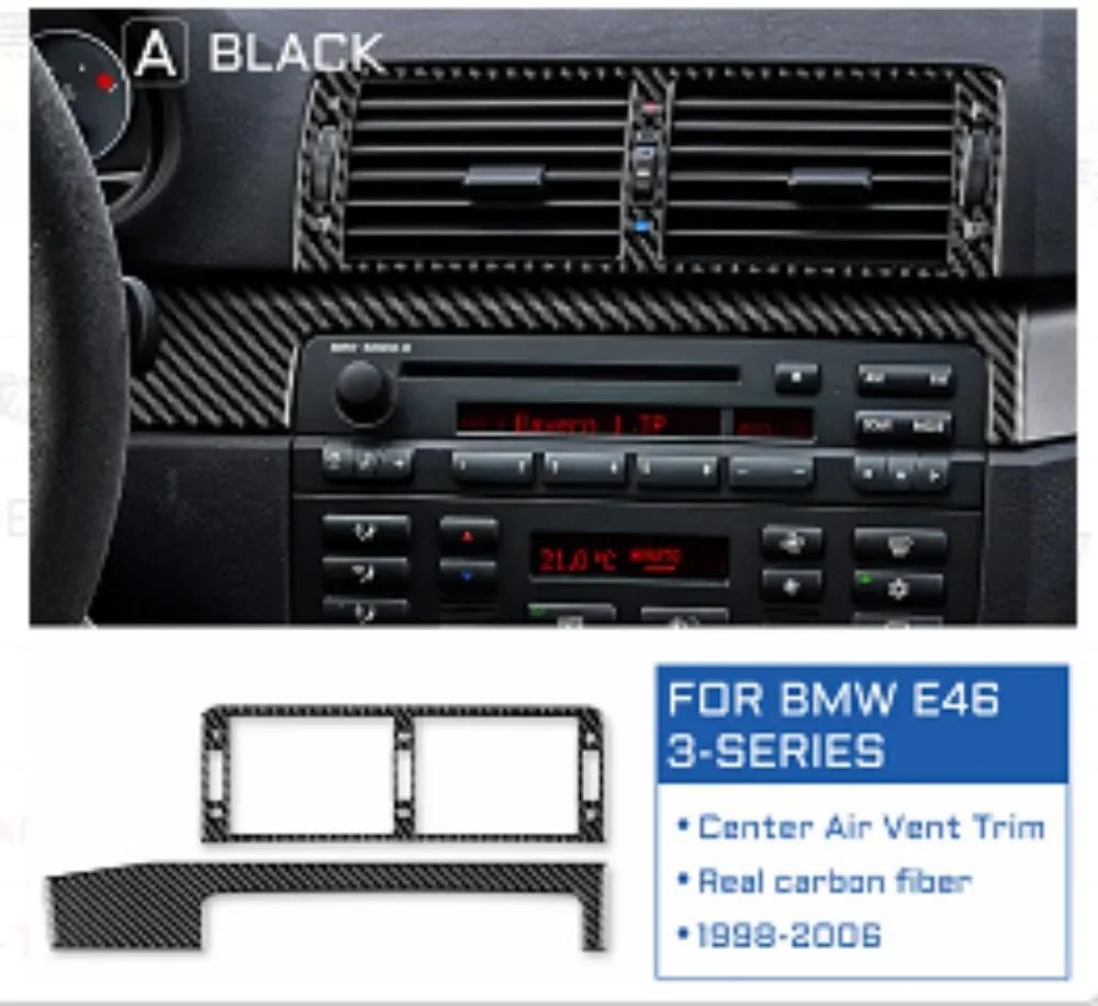 Carbon Fiber Dashboard Console Switch Trim for BMW E46 1998-2006 - 3 Colors