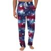 Men's Independence Day Print Plain Knit Pocket Casual Lounge Pants Sleepwear Drawstring Waist Relaxed Fit