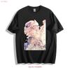 Touhou Project Yuyuko Saigyouji T Shirt Watercolor Portrait  Vintage Washed Versatile Breathable Graphic Unisex Soft