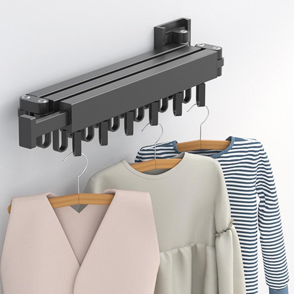 Heavy Duty Clothes Hanger Aluminum Space Saving Clothesline for Indoor - Three fold