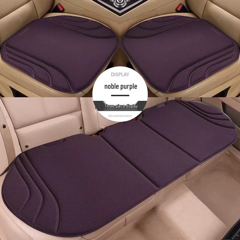 Universal 3-Piece Non-Slip Car Seat Cushion Set - Premium Breathable Latex & Seaweed Fiber