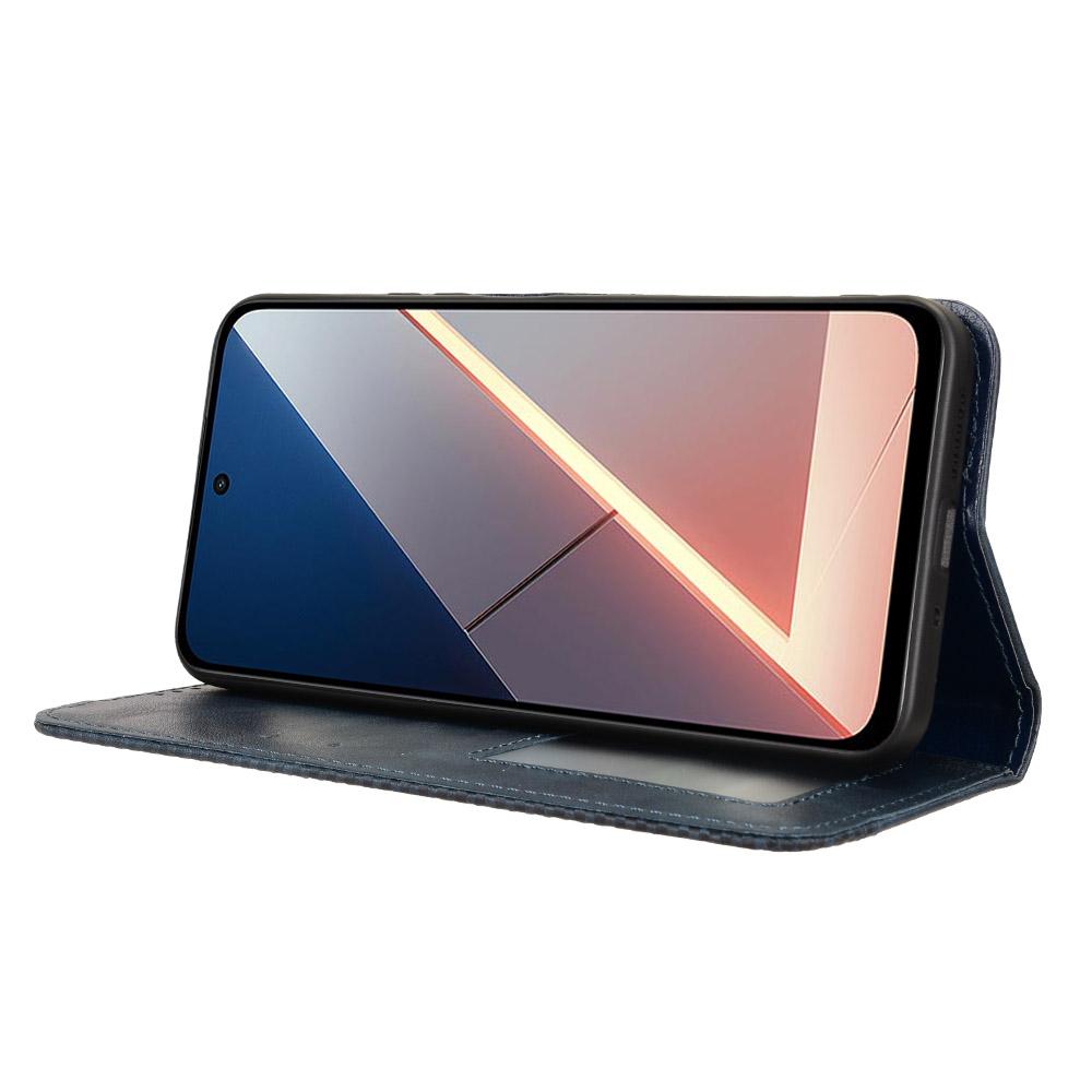 Für Xiaomi Poco M7 4G (169mm) Lederhülle Brieftasche Ständer Retro Textur Handyhülle