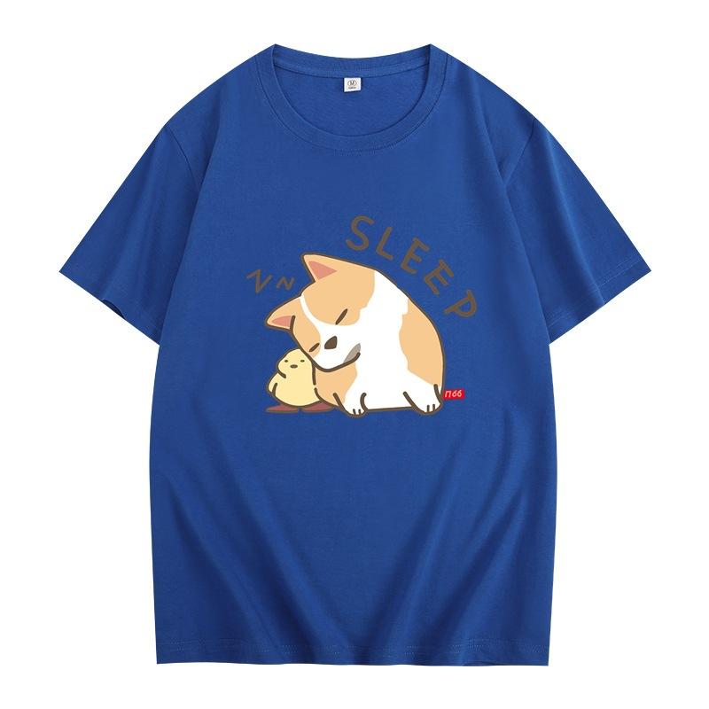 Summer Cartoon Printing Short-sleeved T-shirt Men And Women Couples Loose Loose Shirt Tops Aesthetic Clothing Summer Tops