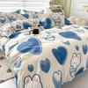 Blue Love Duvet Cover Set Heart Shaped Cute Rabbit Print Bedding Sets For Women Girls Teens Bed Set Flat Sheet Reversible Covers