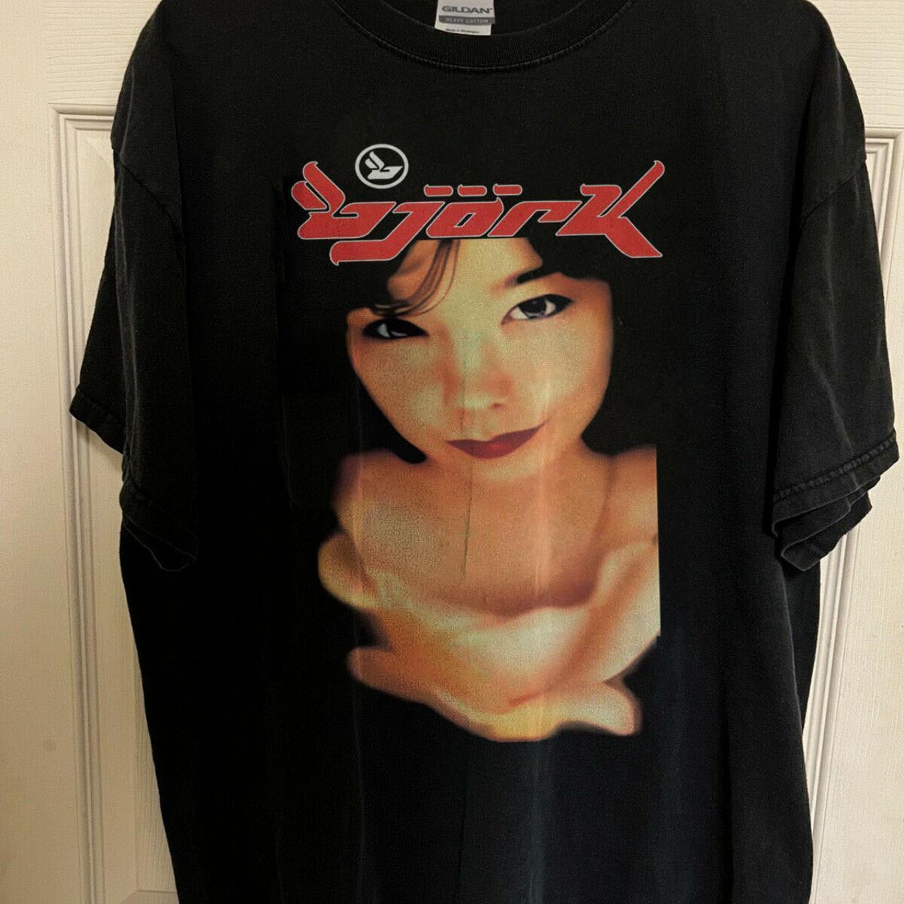 Bjork Graphic 90s Japanese Band Black Short Sleeve Unisex Tshirt Reprint KH9379 S