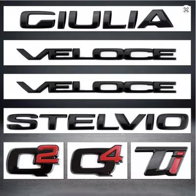 Q2 Q4 Giulia Giulietta Stelvio Veloce Ti Odznaka Emblemat Naklejki Samochodowe Do Tylna Klapa Bagażnika Zmiana Wlewu Paliwa Naklejka Bagażnika Logo Akcesoria