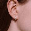 CZ Basic Hoop Earring (white)