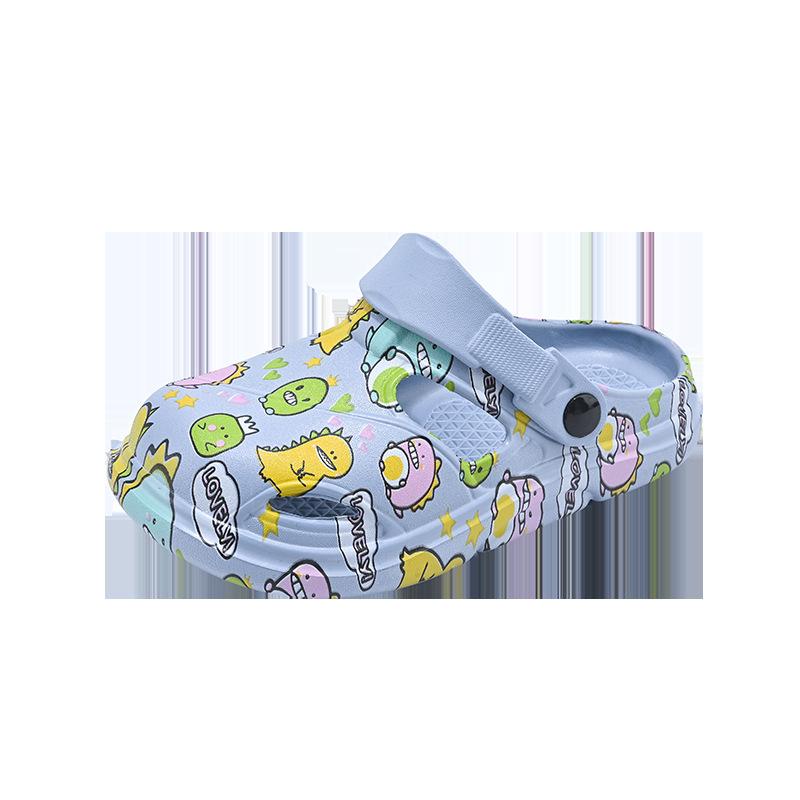 Summer New Men's and Women's Slippers Bag Head Non-slip Cute and Durable Cartoon Home Outdoor Graffiti Beach Hole Shoes