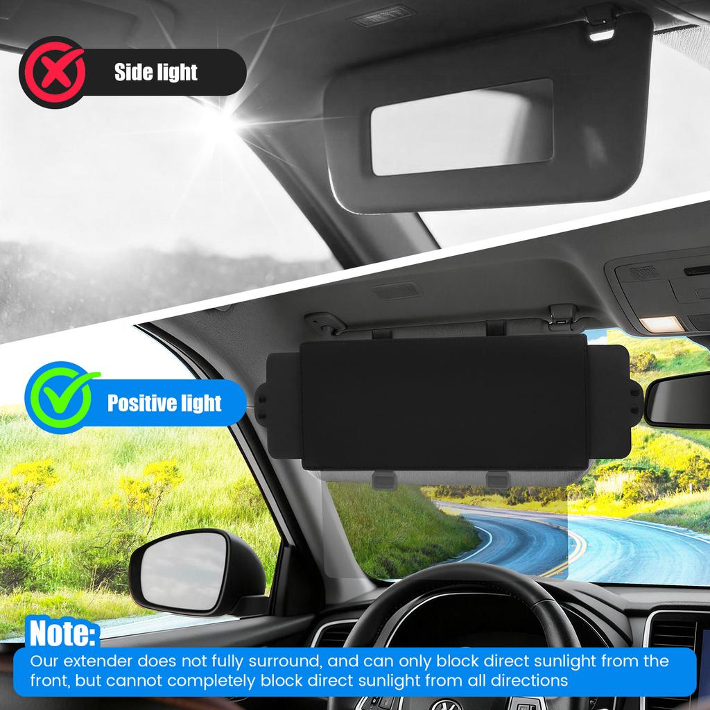Car Visor Sun Extender Anti-Glare Sun Blocker Anti-UV Universal Adjustable Extension Board Shield Car Interior Accessories