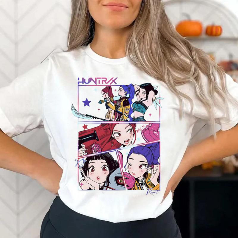 Camiseta Casual Holgada Moda Estampada Manga Corta Cómoda para Mujer