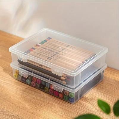 Large Capacity Pencil Storage Box Multifunctional Document Storage Container File Box  StorageTools