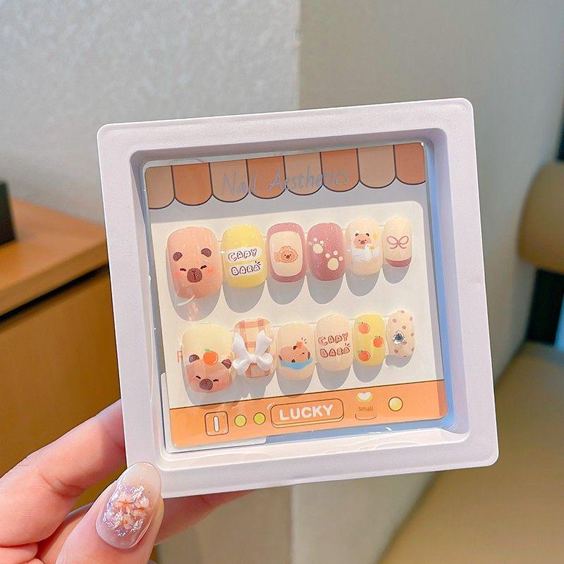 

Cute Cartoon Clow M Kids Wear Nail Tip Jelly Glue Detachable Nail Stickers Give Little Girl Nail Sticker Beauty 4# Kabi Bala