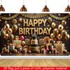 1Pcs Black Golden Balloons Birthday Celebration Decoration Background Birthday Backdrop Decorations For Photo Studio Booth Party