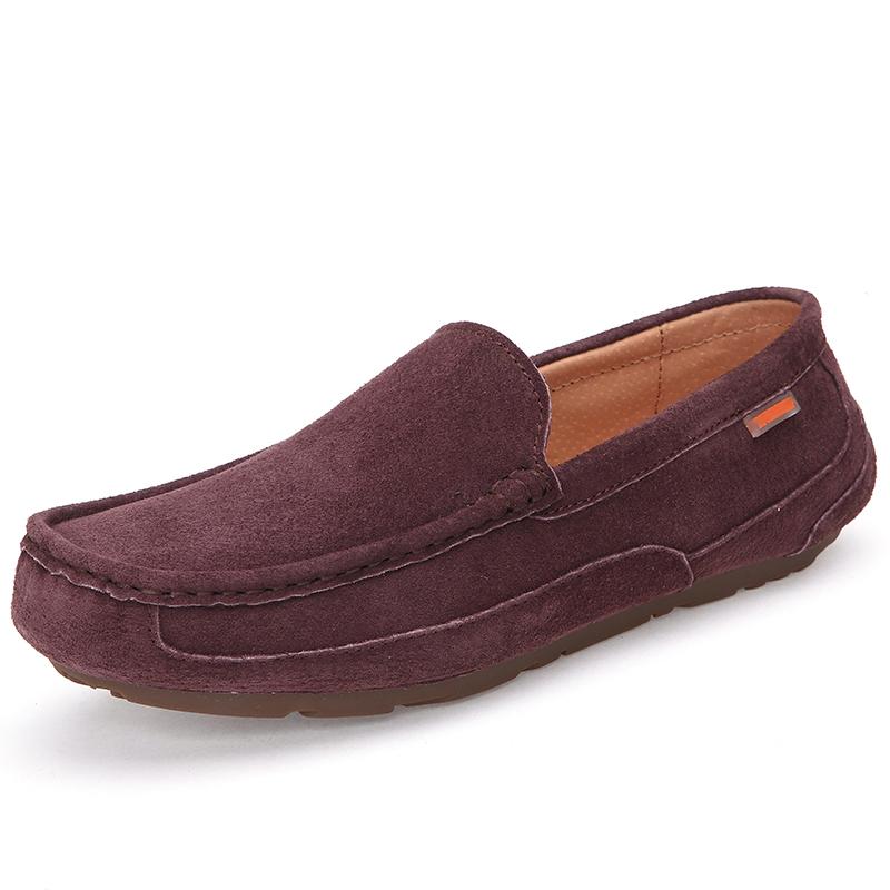 

Повседневная мужская обувь из натуральной кожи и замши, летние дышащие классические мужские лоферы, мокасины, пенни-туфли, модная мужская обувь 39